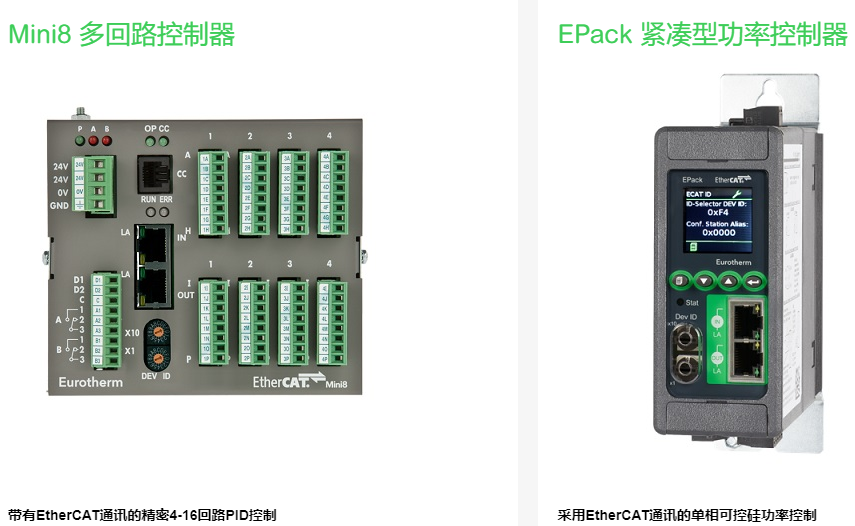 针对半导体行业推出EtherCAT通信的多回路控制器Mini8与功率控制器EPACK
